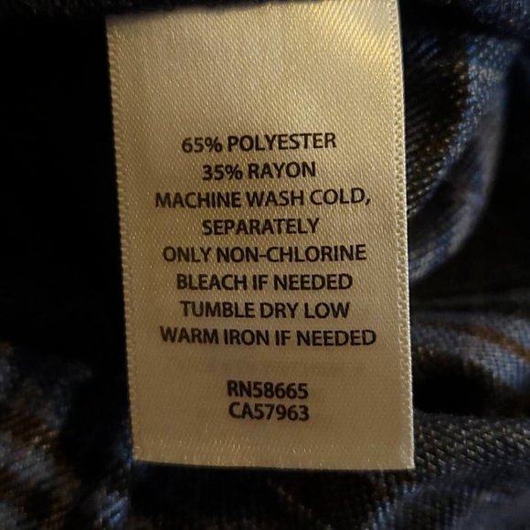 Treasure & Bond Womens Leisure Pants Blue‎ Plaid High Rise Plus 2X New - Picture 11 of 11